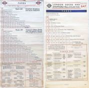 Pair of London Transport TROLLEYBUS FARECHARTS comprising route 699 dated February 1938 and route