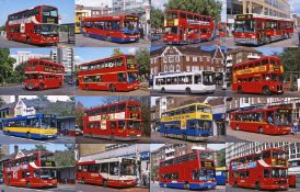 Very large quantity (c900) of Fujichrome 35mm original COLOUR SLIDES of mostly London buses taken in