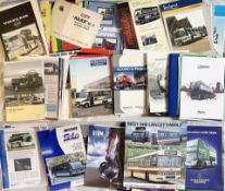 Bundle of approx 180 bus and coach MANUFACTURERS' BROCHURES & SPECIFICATION SHEETS mostly from the
