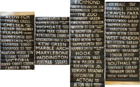 1974 London Transport Routemaster DESTINATION BLIND from Riverside (R) garage dated 21.10.74 and