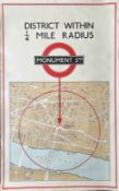 1936 London Transport double-royal-size POSTER from the 'You are Here' series (although this one