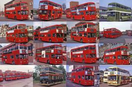 Very large quantity (c650) of Kodachrome 35mm original COLOUR SLIDES of London DM & DMS buses