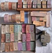 Selection of ticketing equipment (40+ items) comprising a Williamson TICKET PUNCH 