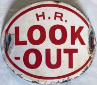 Highland Railway enamel LOOK-OUT ARMBAND. A very uncommon variant. In good, ex-use condition, no