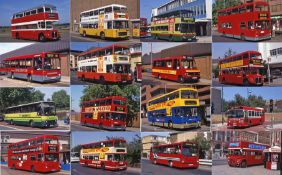 Very large quantity (c950) of Fujichrome 35mm original COLOUR SLIDES of mostly London buses taken in
