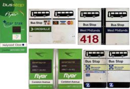 Selection (5) of alloy and plastic BUS STOP FLAGS comprising examples from Spondon Flyer (2