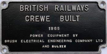 Diesel cast-alloy Class 47 WORKSPLATE 'British Railways Crewe Built 1965' from D1661 'North Star'