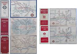 Selection (5) of London Underground diagrammatic, card POCKET MAPS from 1936-45, comprising No 2