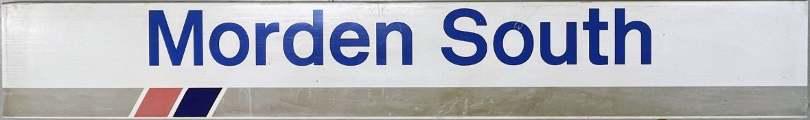 Network SouthEast STATION PLATFORM SIGN from Morden South, the ex-SR station on the Sutton Loop