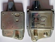 Pair of early 20th-century PUNCH TICKET MACHINES comprising a Ticket Punch & Register Co, serial