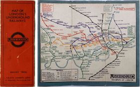c1931 London Underground linen-card POCKET MAP from the Stingemore-designed series of 1925-32.