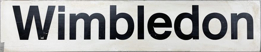 1970s British Rail (Southern Region) STATION PLATFORM SIGN from Wimbledon, the former LSWR and DR