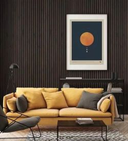 20 X WENGE COLOURED WOOD PANELS - VERSATILE WOOD SLAT ACOUSTIC PANEL - 2.4M X 0.6M PER PANEL