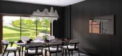 10 X EBONY COLOURED WOOD PANELS - VERSATILE WOOD SLAT ACOUSTIC PANEL - 2.4M X 0.6M PER PANEL