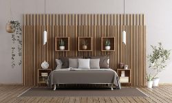 20 X YELLOW OAK COLOURED WOOD PANELS - VERSATILE WOOD SLAT ACOUSTIC PANEL - 2.4M X 0.6M PER PANEL