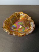 BEAUTIFUL CARNIVAL GLASS SERVING PLATTER