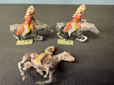 3 BRITAINS LEAD TOY FIGURINES