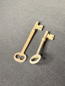 2 ANTIQUE SKELETON KEYS