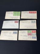 6- 1937 STAMPED ENVELOPES UTICA NY
