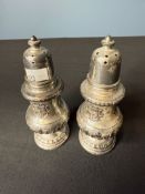 ANTIQUE STERLING SILVER SALT AND PEPPER SHAKER