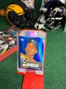 MICKEY MANTLE 2008 TOPPS RC REPRINT BLUE REFRACTOR BASEBALL CARD