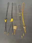 LOT OF 5 VINTAGE BOLO TIES