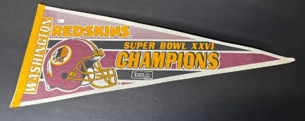 VINTAGE WASHINGTON REDSKINS SUPERBOWL PENNANT