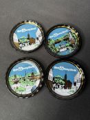 4 VINTAGE WALT DISNEY WORLD TRINKET COASTERS