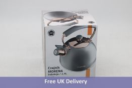 Six Konighoffer Morena Induction Kettles, Gray/Rose Gold, 2.3L