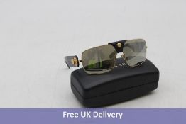 Versace Men's Mirror Gold Square Sunglasses, Brown/Gold. Box damaged