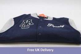 Superdry Vintage College Bomber Jacket, Blue/Grey, Size M
