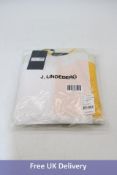 J. Lindeberg LEM Mid Layer Half Zip Fleece Top, Cloud White/Yellow, Large