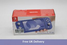 Nintendo Switch Lite, Blue. Brand new, box opened, some minor box damage