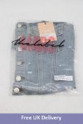 Two Mars The Label Button Up Denim Corset, Faded Blue, Size M