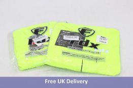 Two FDX Men's Waterproof Bike Racing Cycling Jacket, Yellow, Size XXL