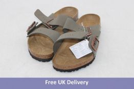 Birkenstock Arizona Nubuck Sandal, Grey, EU 42, No Box