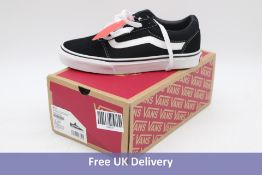 Vans Woman's Suede/Canvas Trainers, Black/White, UK3.5