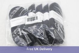 Eighteen Pairs Calvin Clein Footie High Cut Socks, Black, One Size