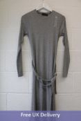 Ralph Lauren Tie Up Belt Dress, Grey Heather, Size S