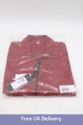 C.P. Company Zipped Overshirt Long Sleeve Gabardine, Red, X-Large