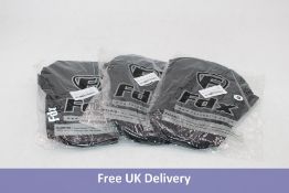 Three FDX Men's Cycling Inner Shorts, Black, Size 2 x XXL, 1 x XL