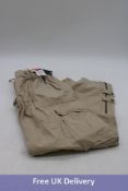 Super Dry Vintage Elastic Cargo Trousers, Stone Wash, Size 28