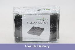 Earthing Elite King Double Pillow Cover Kit X2, Black, Size 20