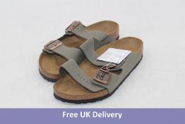 Birkenstock Arizona Nubuck Sandal, Grey, EU 41, No Box