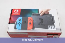 Nintendo Switch, with Neon JoyCons. Used, Boxed with Dock, Power Supply and HDMI cable