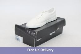 Ralph Lauren Janson Li Women's Trainers White UK 7.5, Some Marks On Upper and Edge Of Sole. Box dama