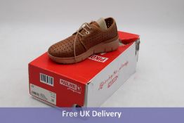 Pikolinos Teruel Men's Trainers with Extra-light Sole and Die-cut Leather, Brandy, 37. Box damaged