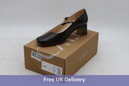 Calla Mary Jane Shoes, Leather Patent, Black Coffee, Size 37.5
