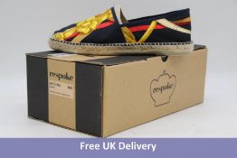 Respoke Victoria Espadrilles, Black/Gold/Red, Size 43