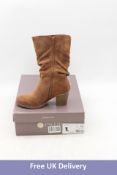 Two pairs of Pavers Knee Boots, Tan, 1x UK 3, 1x UK 6
